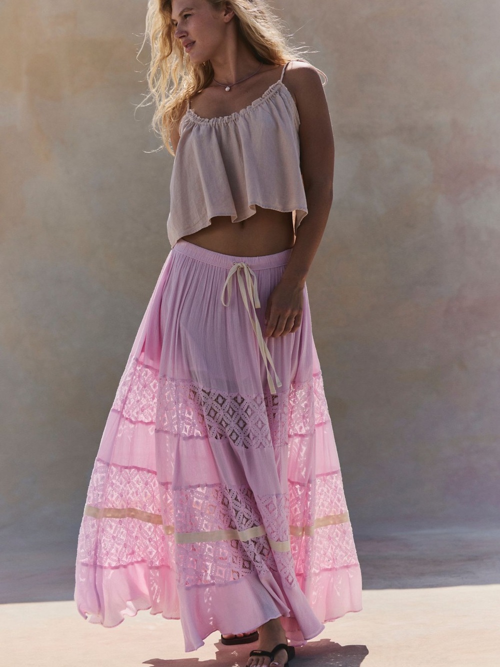 Free People Free-Est Swept Away Maxi Skirt Pink - Picture 3 of 6
